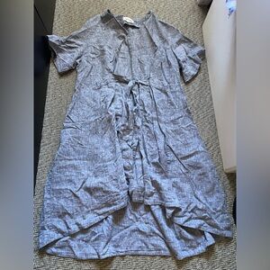 Elegant High-Low Blue Women's Dress